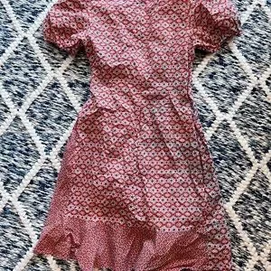 Sachin and Babi Red Faux Wrap Dress size 12